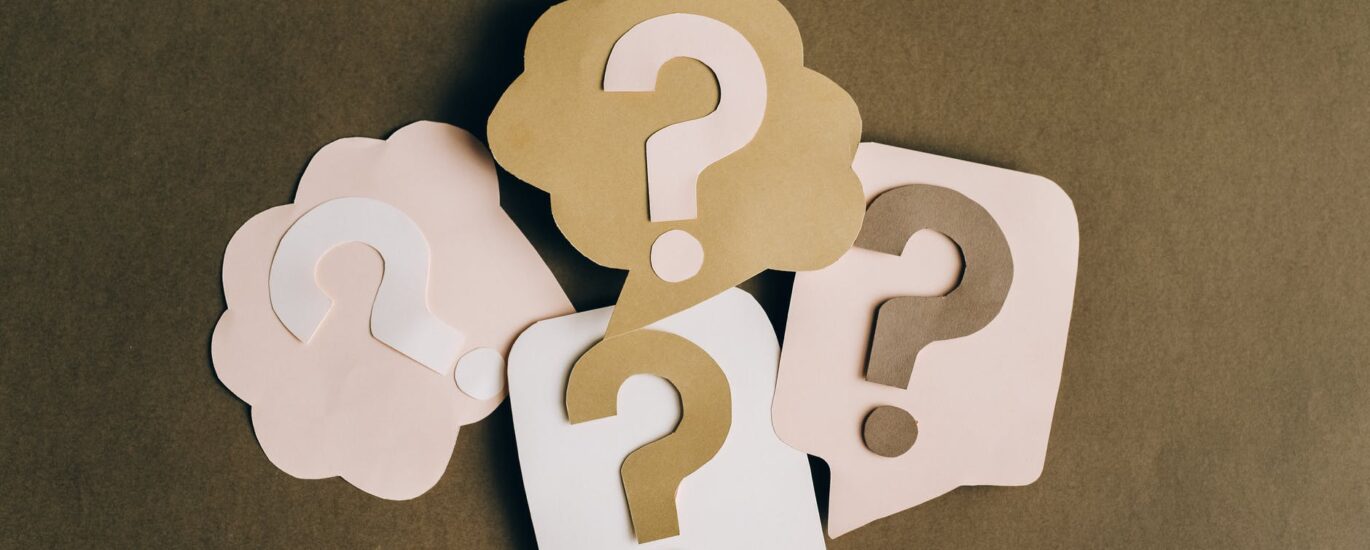 question marks on paper crafts